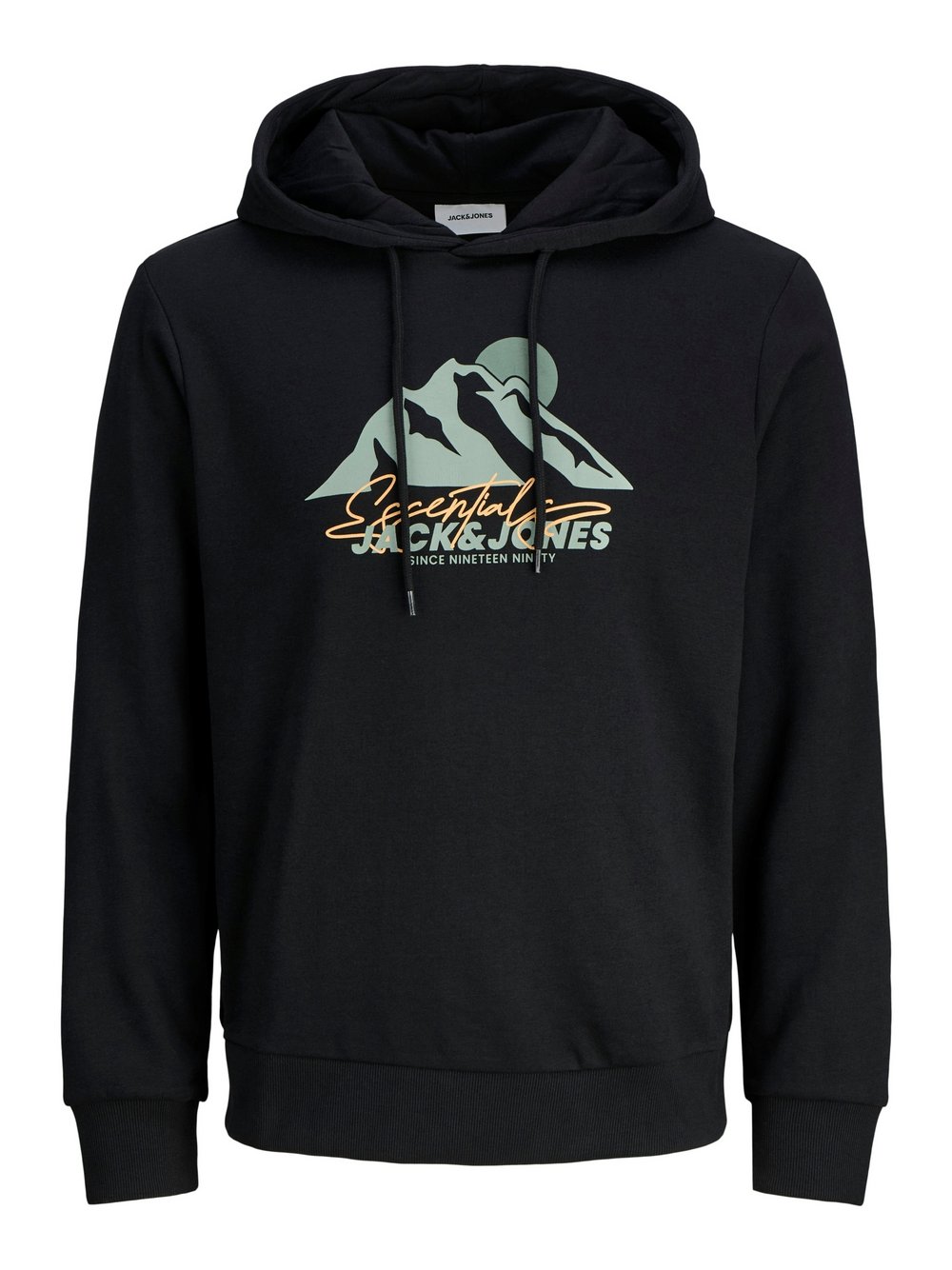 Jack & Jones Kapuzenpullover Herren Baumwolle schwarz bedruckt, L