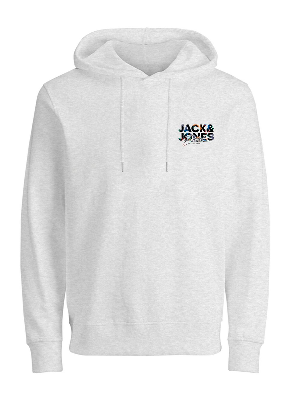Jack & Jones Kapuzenpullover Herren Baumwolle weiß meliert, M