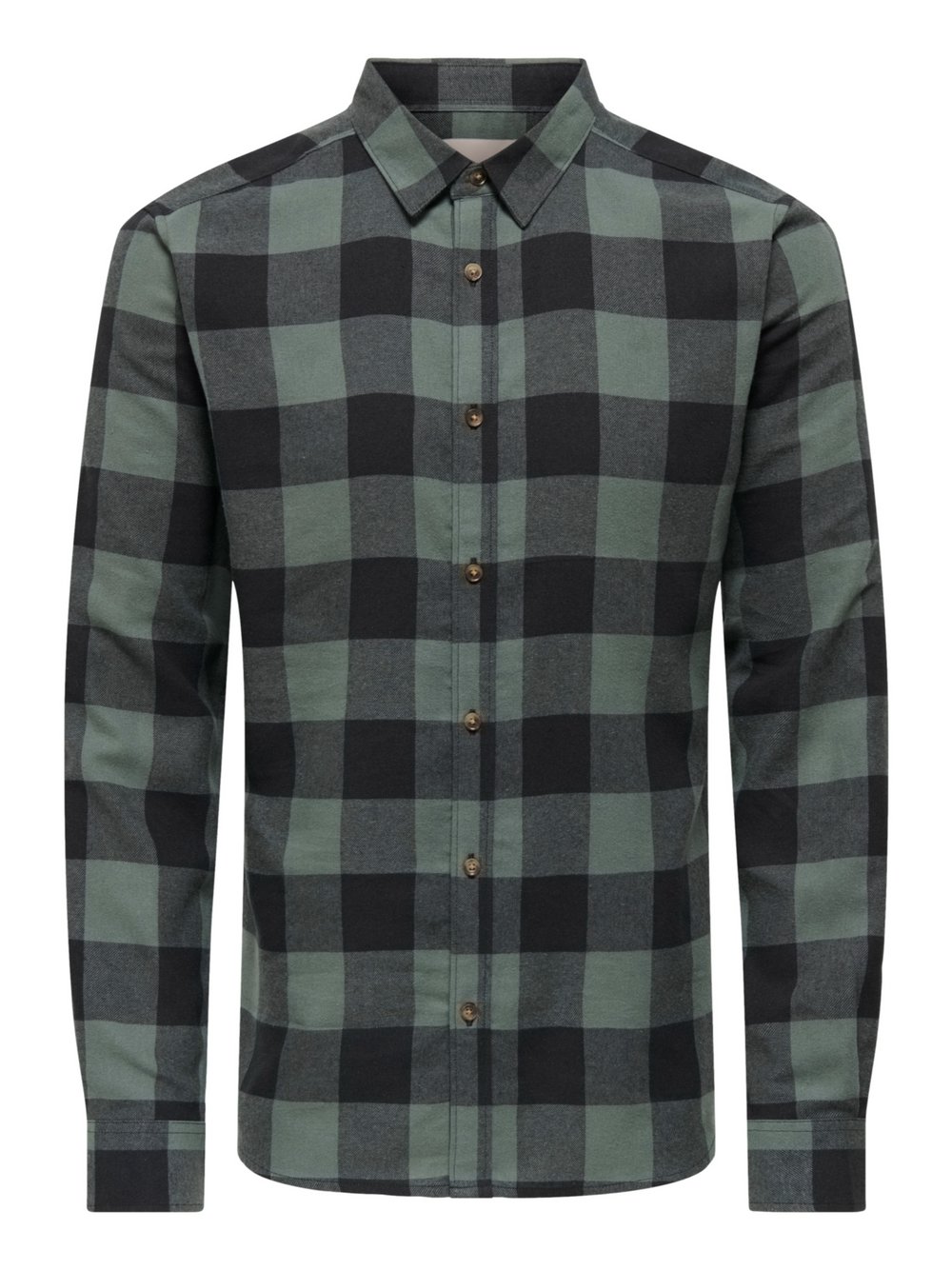 Only&Sons Hemd Herren Slim Fit Baumwolle grün kariert, S