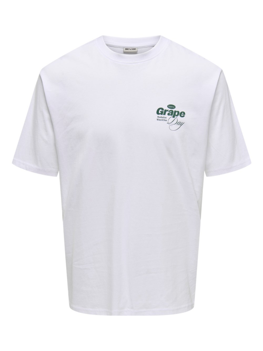 Only&Sons T-Shirt Herren Baumwolle weiß bedruckt, L