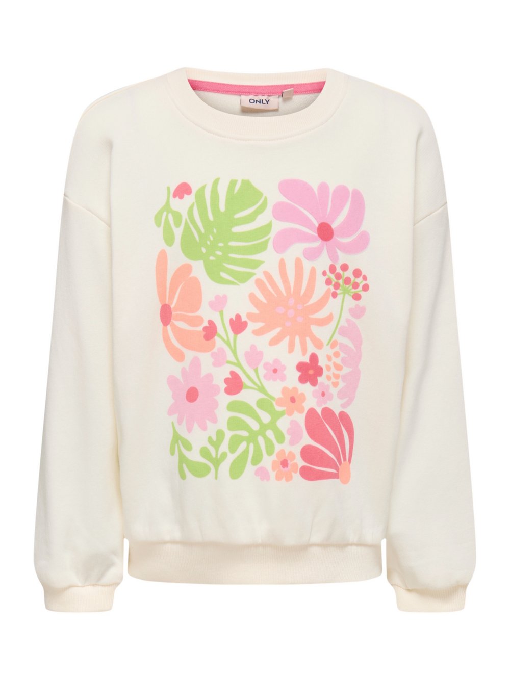 Thumbnail - Only Kids Pullover Mädchen Baumwolle weiß gemustert, 98