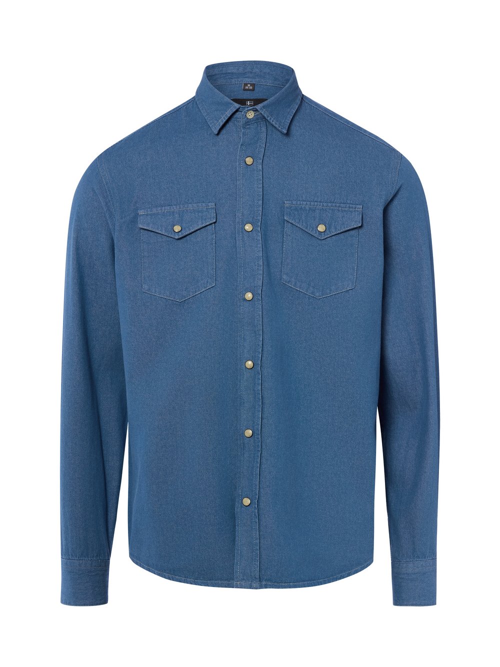 Nils Sundström Jeanshemd Herren Regular Fit Baumwolle (100%) blau, S
