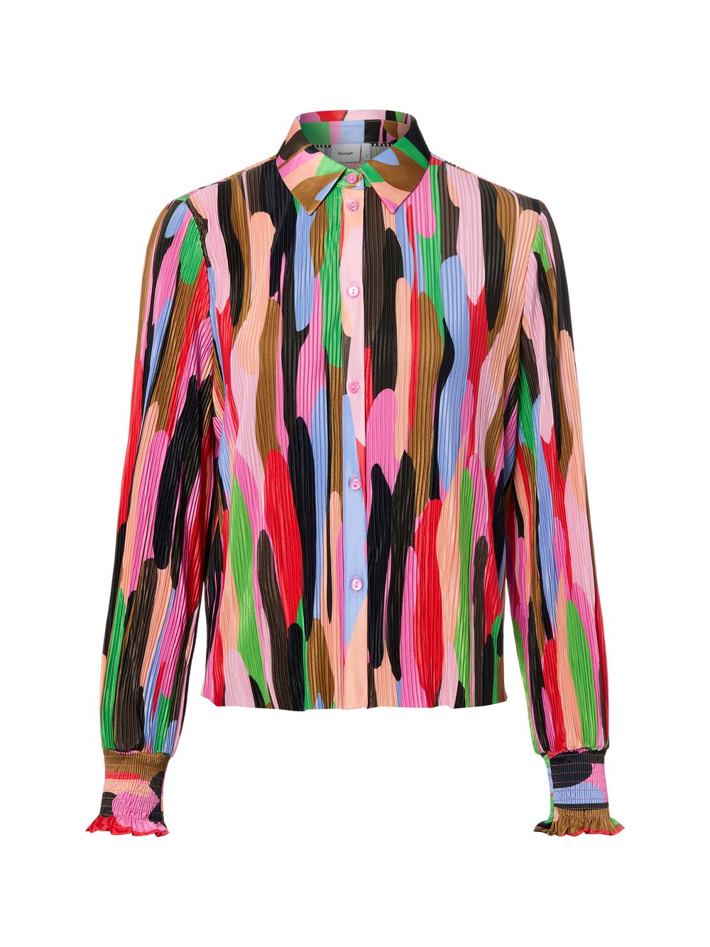 Nümph Hemdbluse Damen mehrfarbig gemustert, XXL