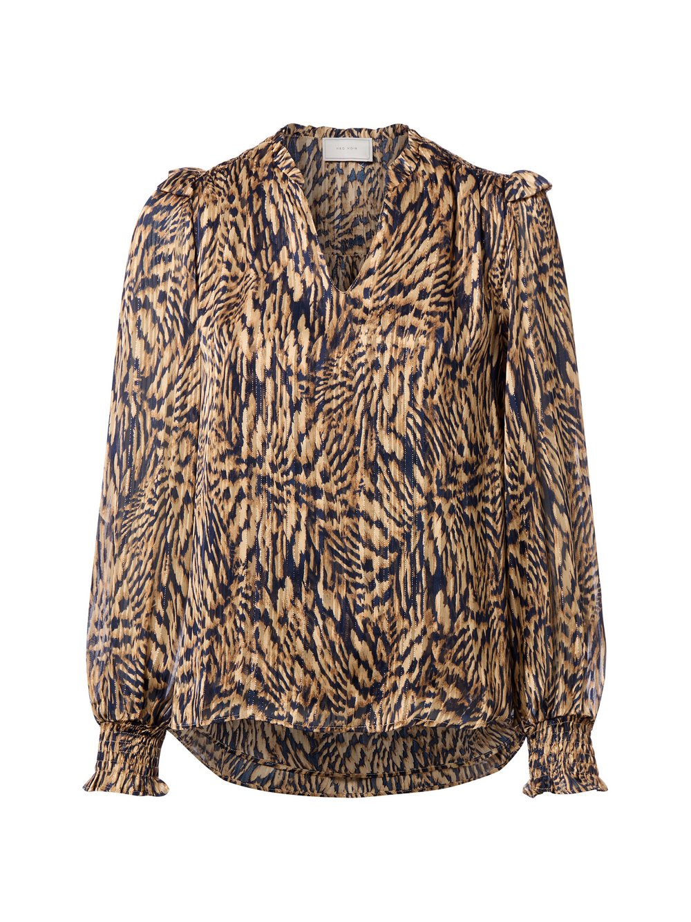 Neo Noir Bluse Damen mehrfarbig gemustert, 38