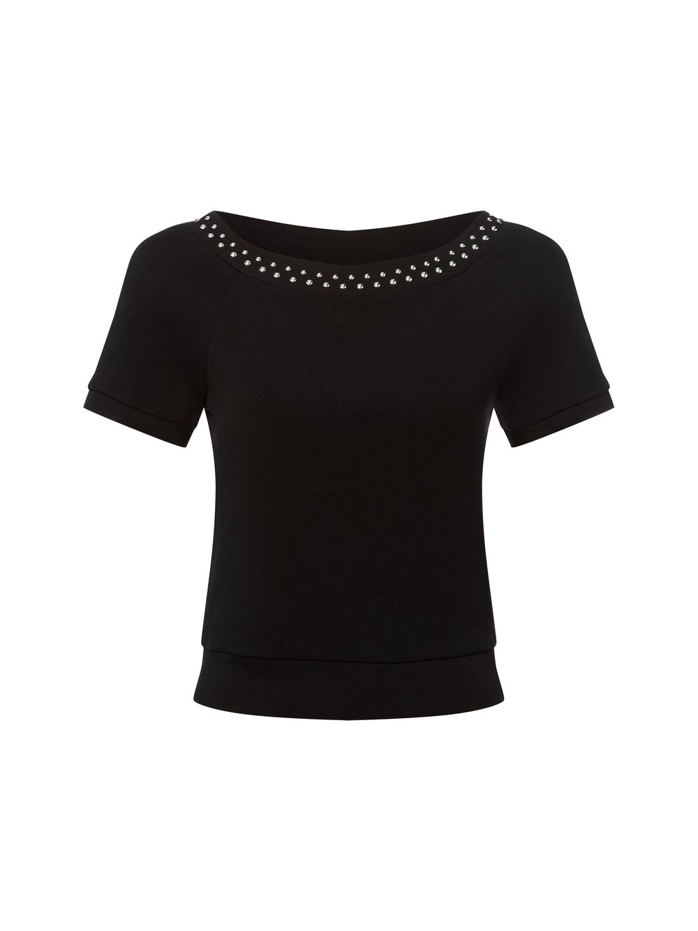 zero T-Shirt Damen Baumwolle schwarz, 34
