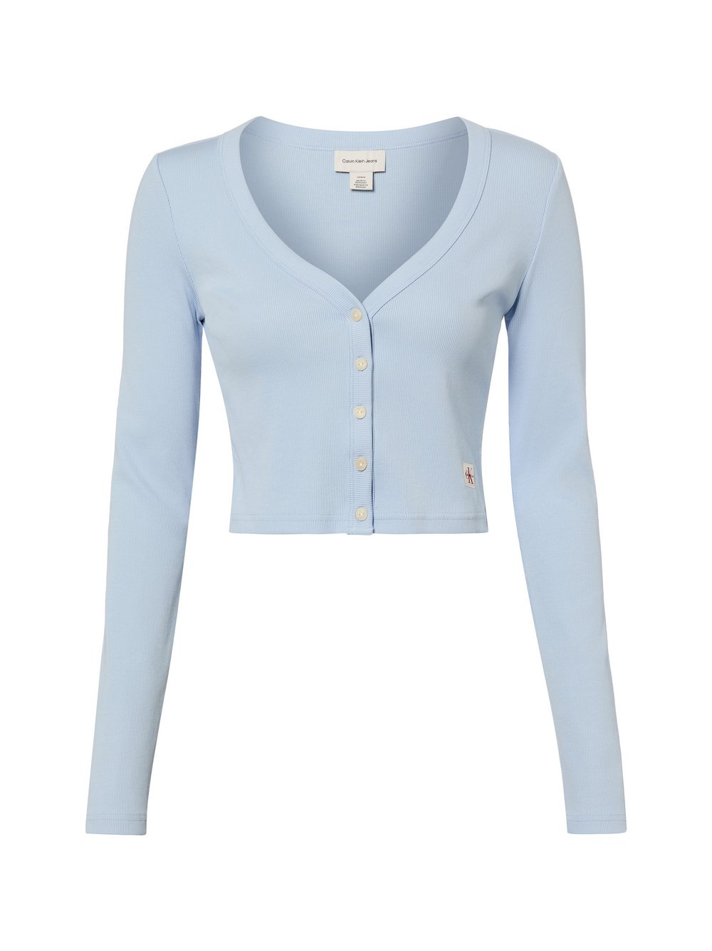 Calvin Klein Jeans Langarmshirt Damen Baumwolle blau, XS