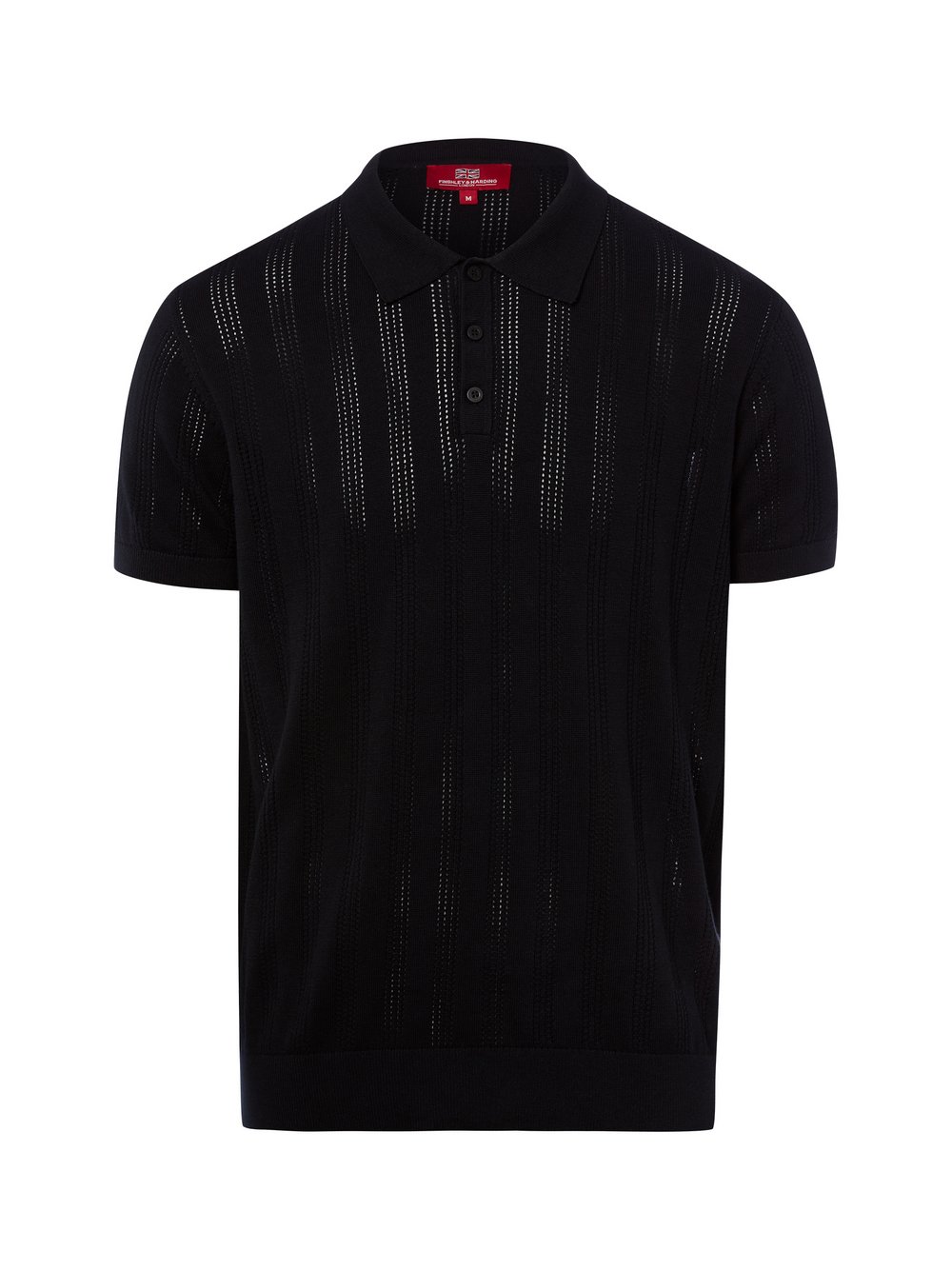 Finshley & Harding London Strick-Poloshirt Herren Baumwolle (100%) mehrfarbig strukturiert, XL