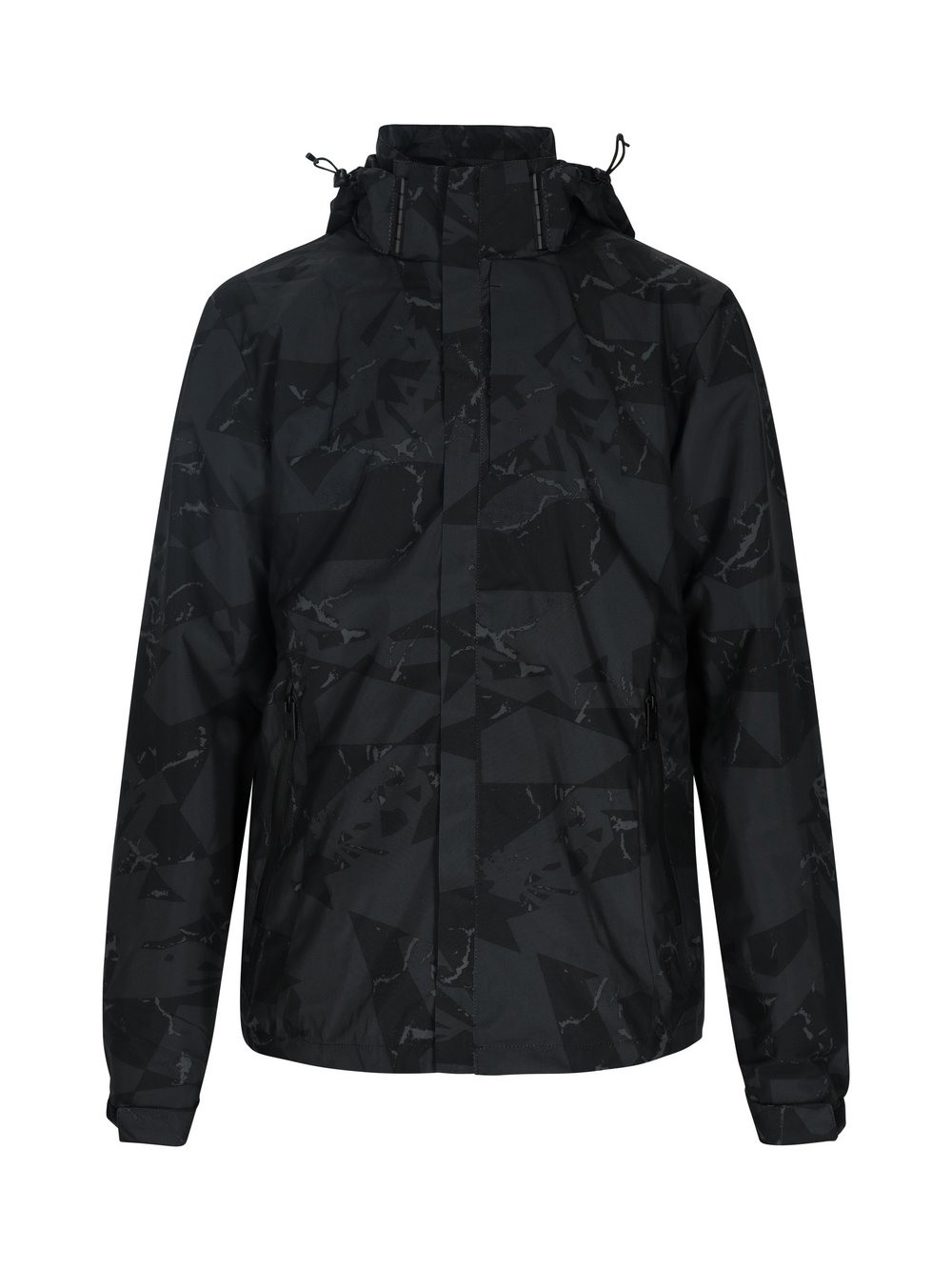 Mo Jacke Herren schwarz bedruckt, M