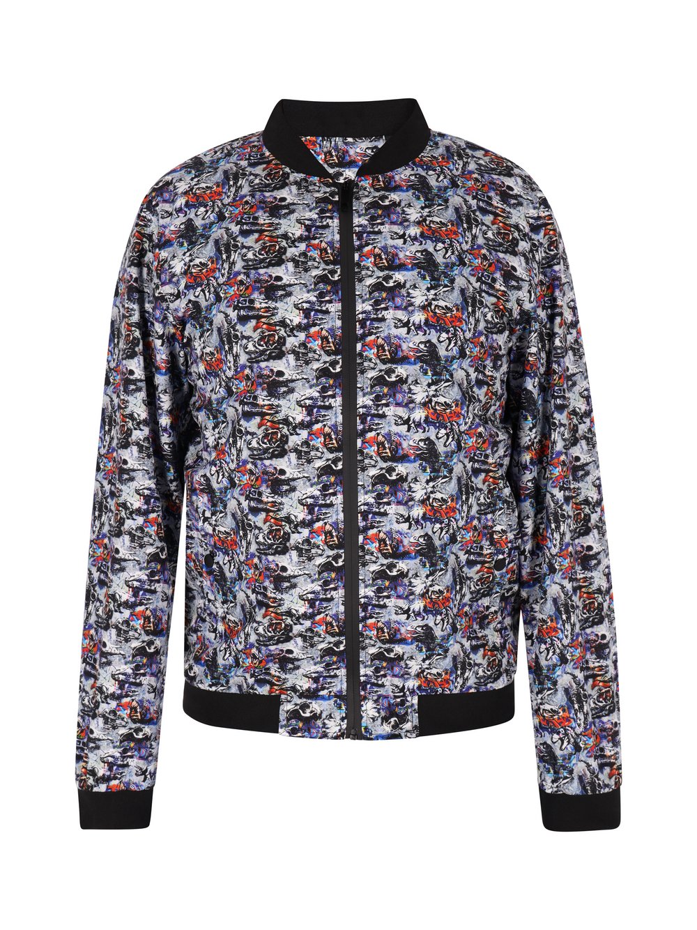 Mo Jacke Herren blau bedruckt, XXL