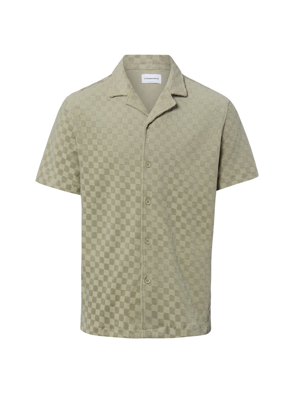 Thumbnail - Lindbergh Freizeithemd Herren Comfort Fit Baumwolle grün, L