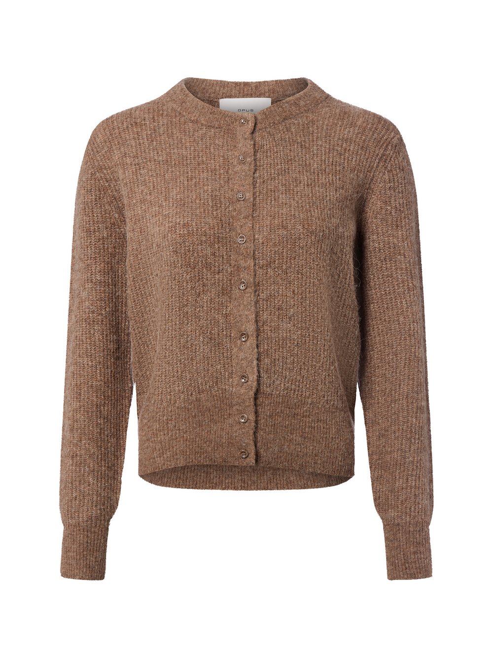 Opus Strickjacke mit Alpaka-Anteil Damen braun meliert, 42