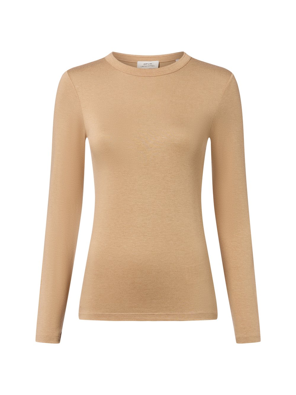 Opus Langarmshirt Damen Viskose beige, 38