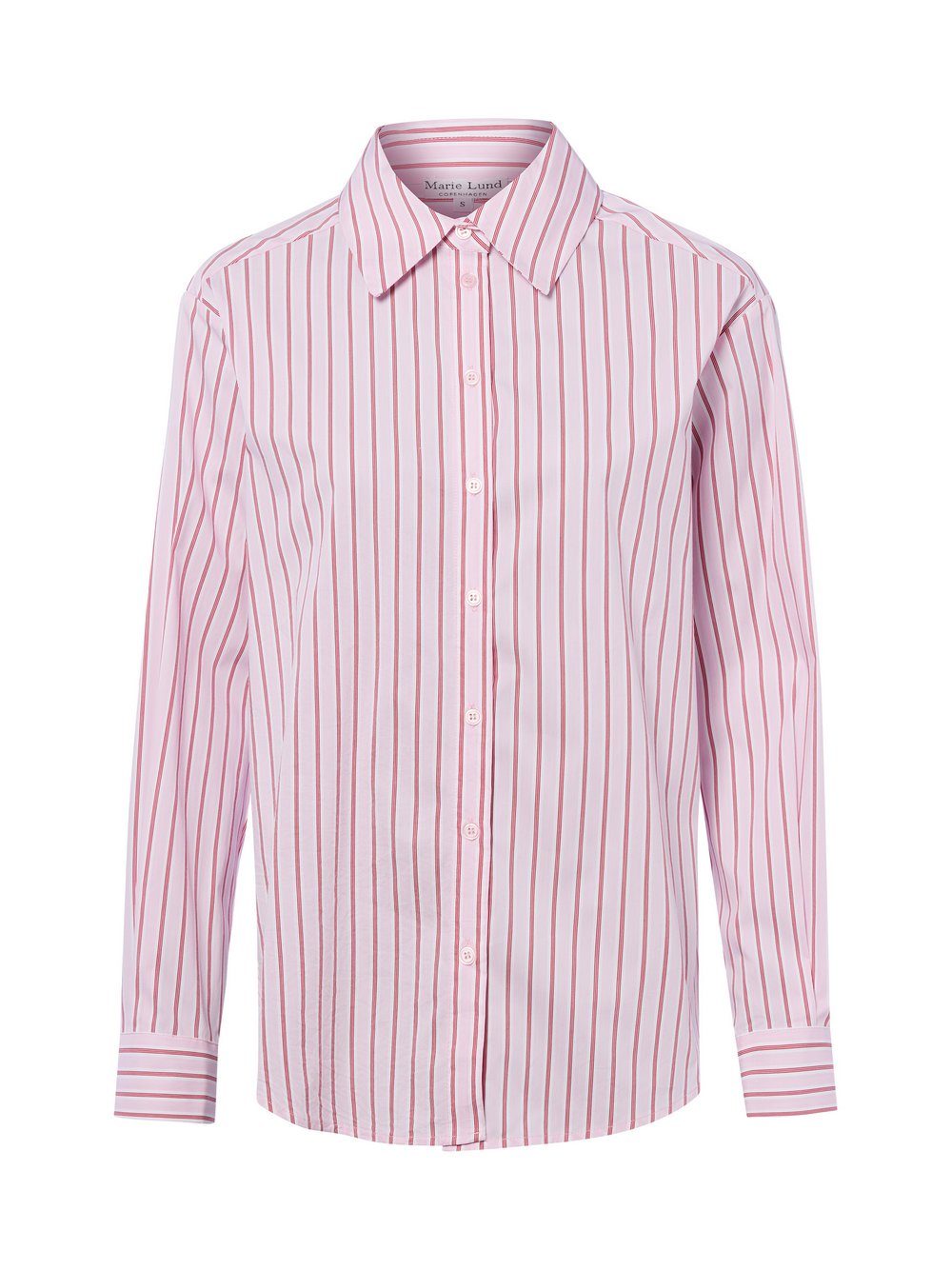 Marie Lund Hemdbluse Damen Baumwolle rosa gestreift, XS