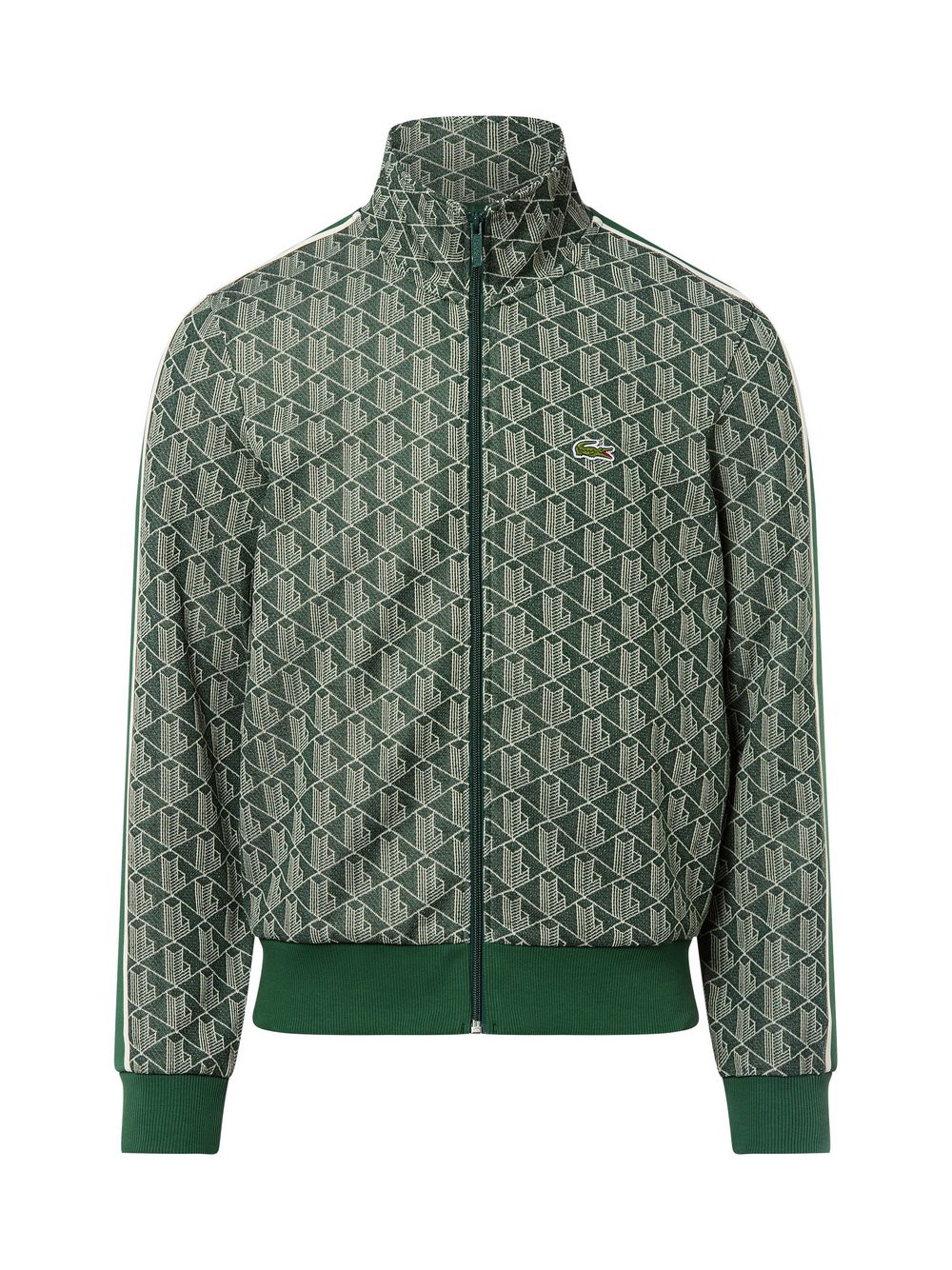 Lacoste Sweatjacke Herren Baumwolle grün gemustert, 6