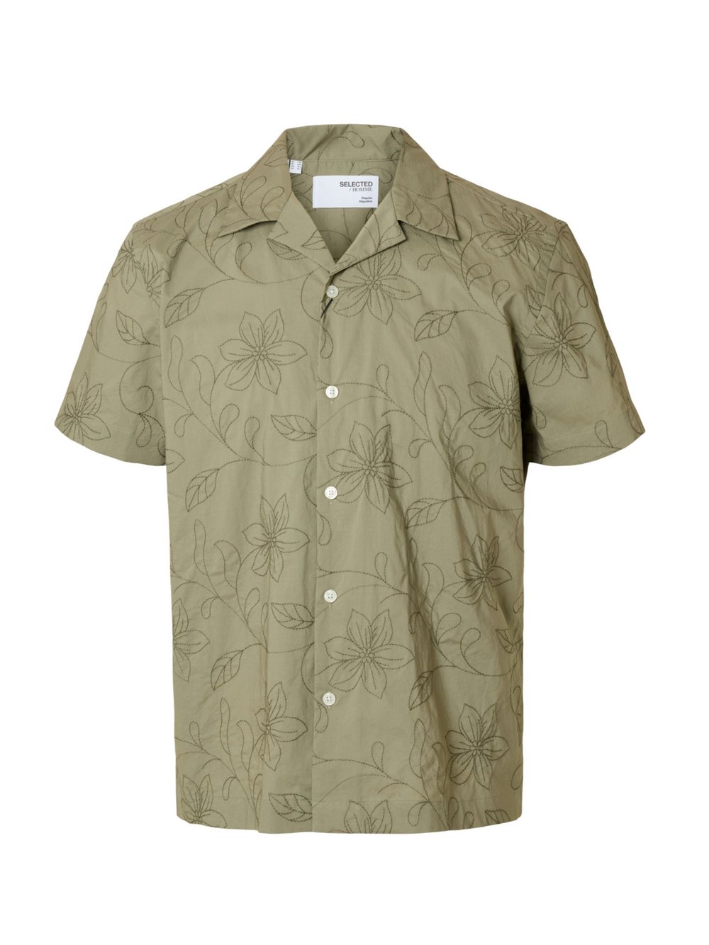 Thumbnail - Selected Hemd Herren Regular Fit Baumwolle grün gemustert, XL