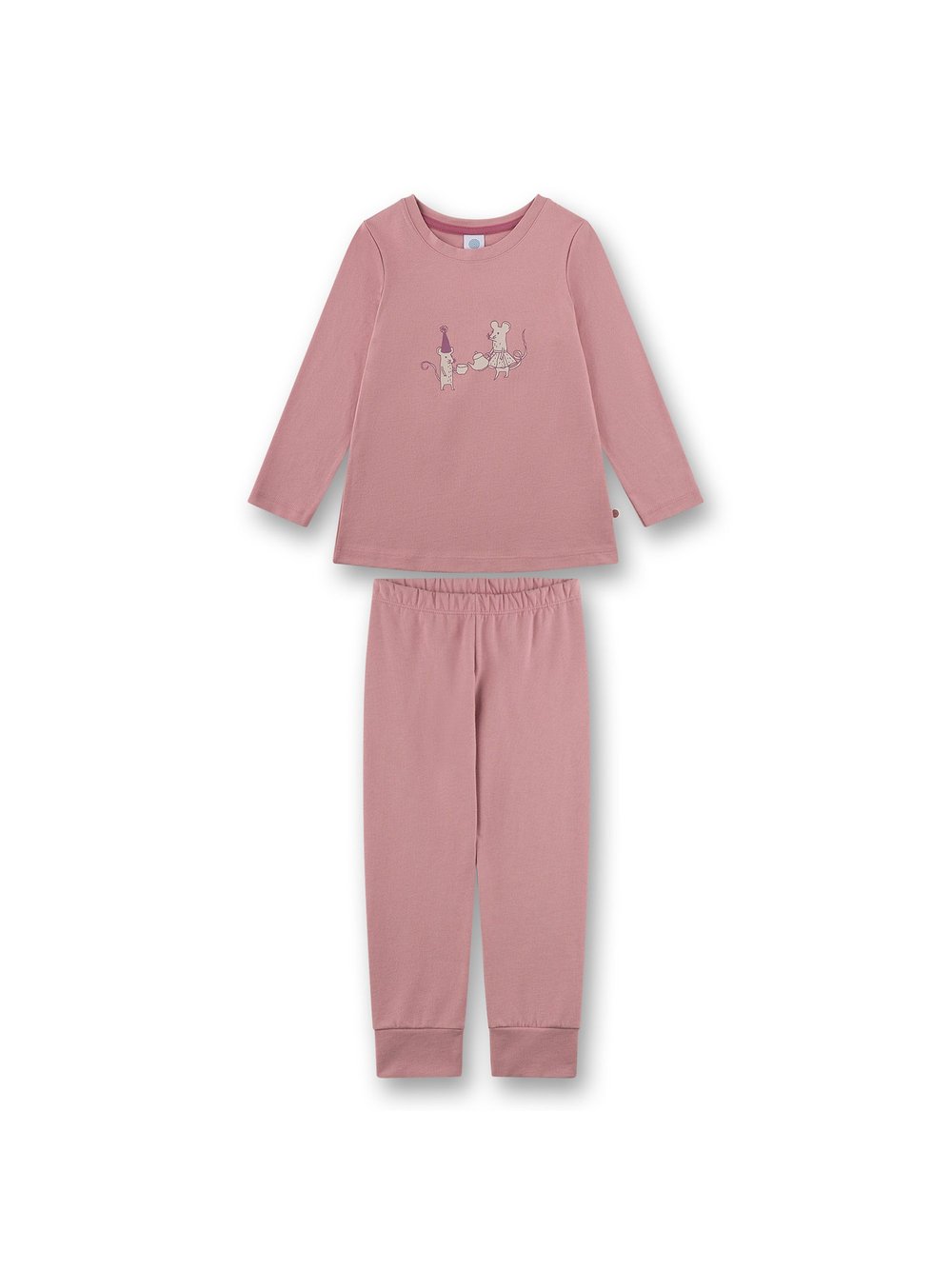 Thumbnail - Sanetta Pyjama Mädchen Baumwolle rosa bedruckt, 104