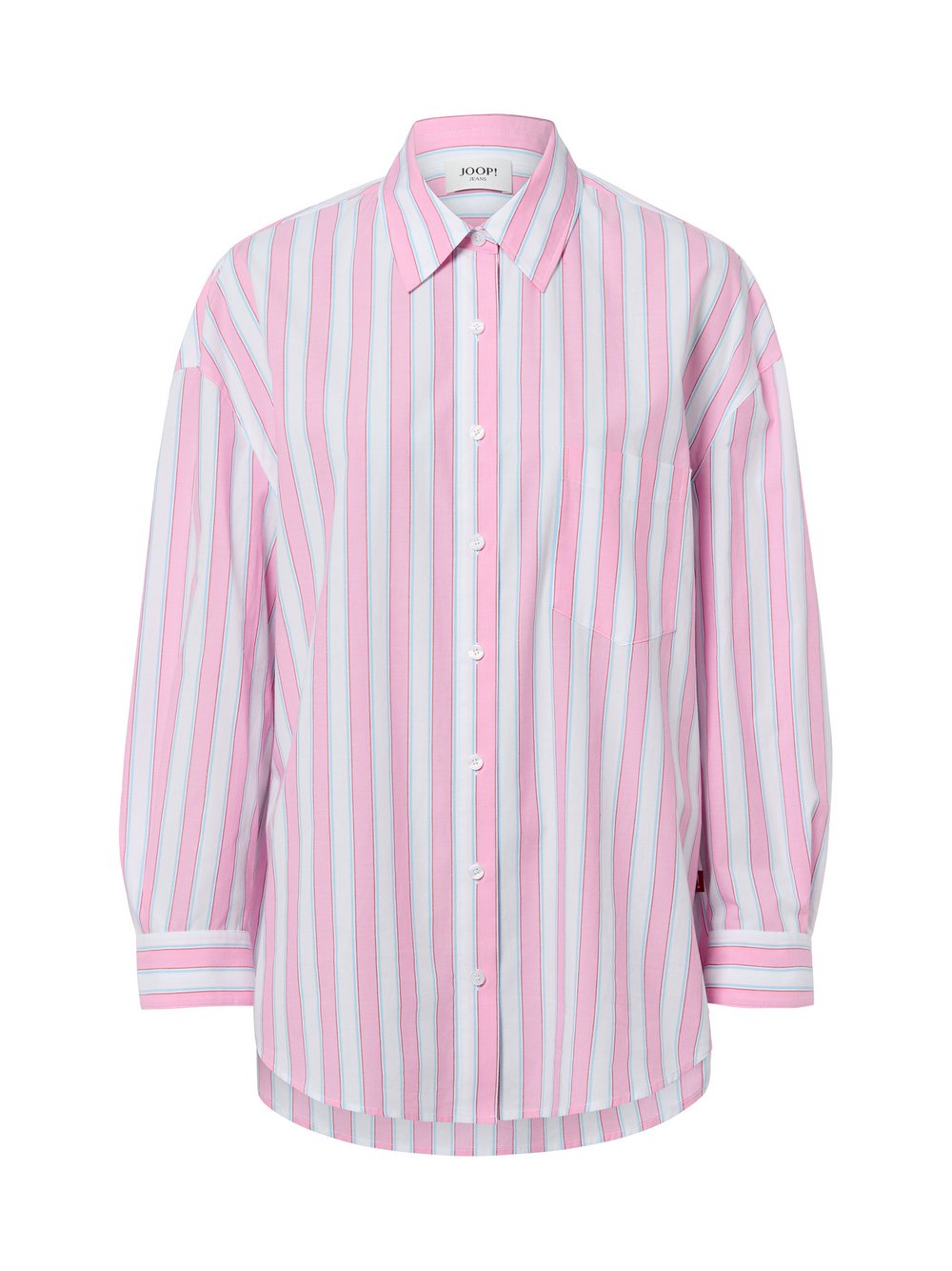 Joop Jeans Hemdbluse Damen Baumwolle rosa gestreift, S