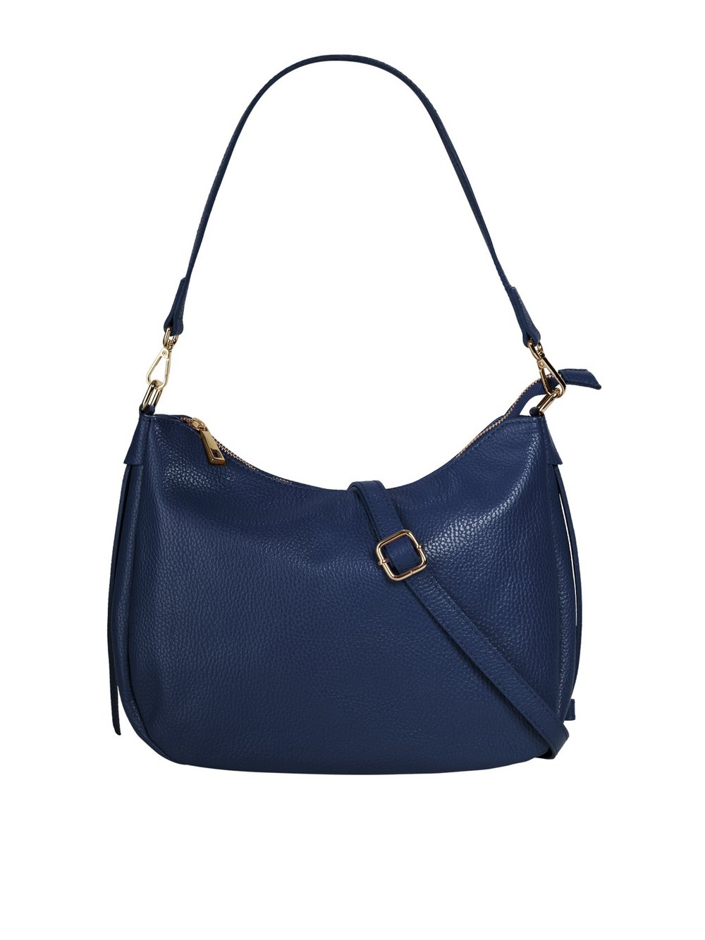 Thumbnail - Cluty Umhängetasche Damen Leder blau, ONE SIZE