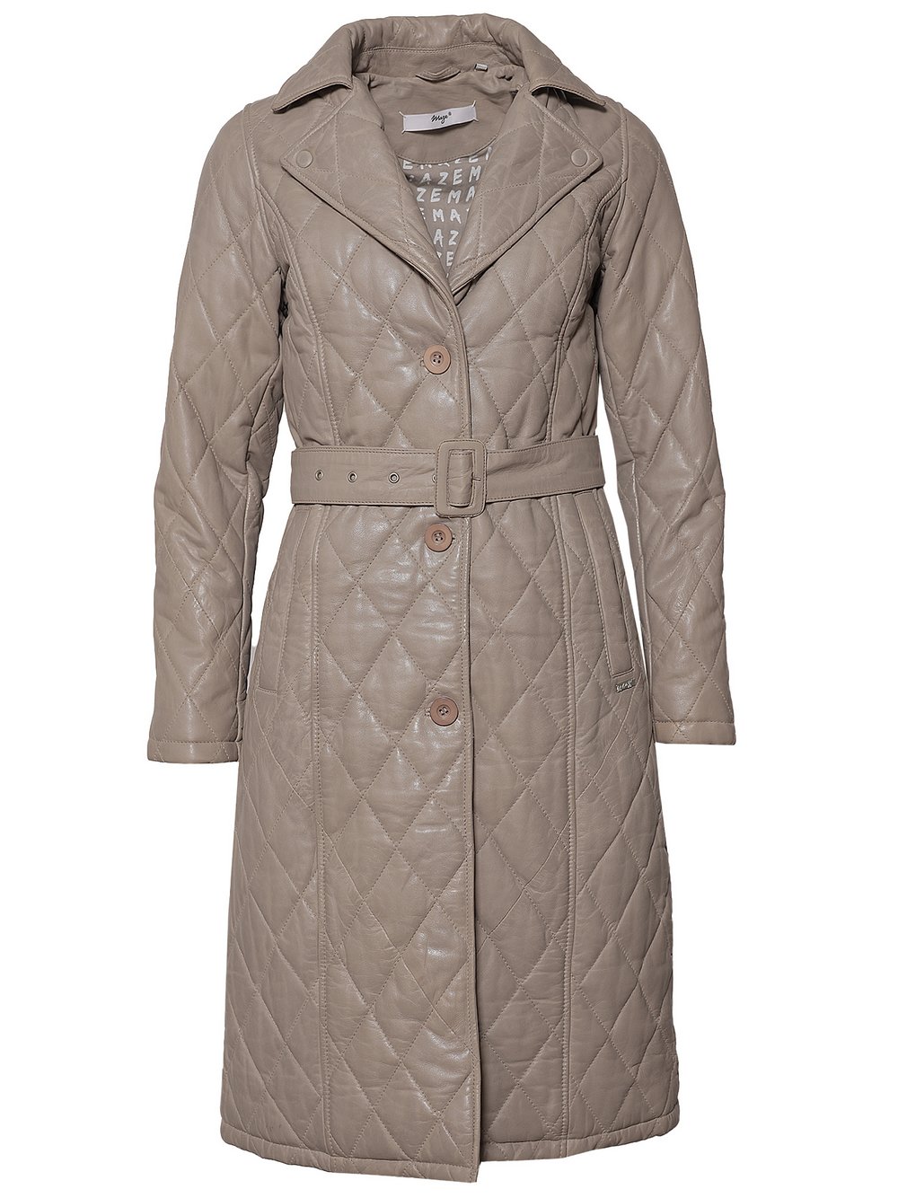 Thumbnail - Maze Ledermantel Damen grau, S