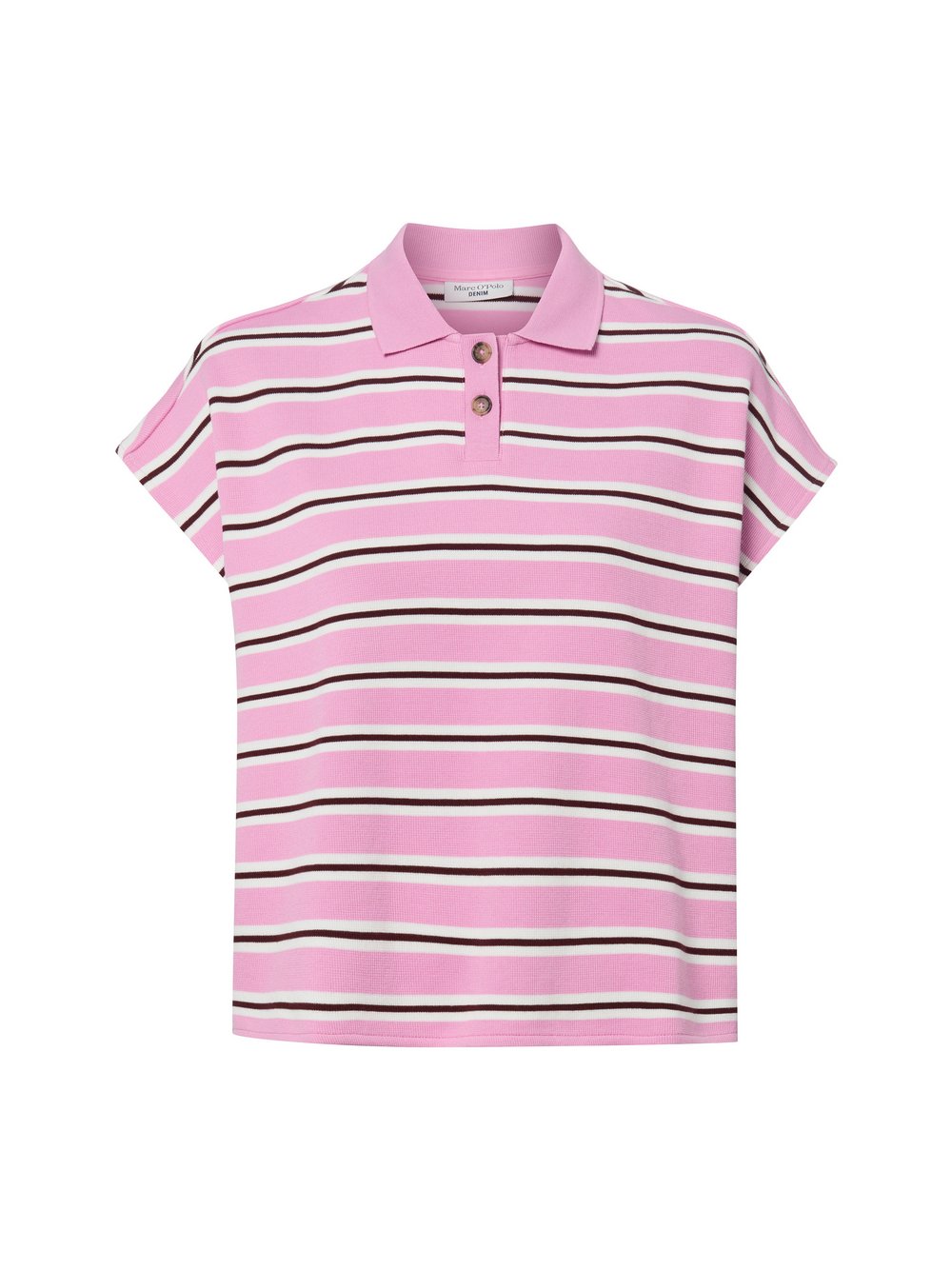 Marc O'Polo Denim koszulka polo z dzianiny Kobiety Bawełna (100%) różowy