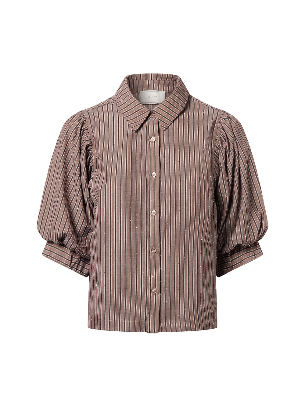 Neo Noir Hemdbluse Damen mehrfarbig gestreift, 34