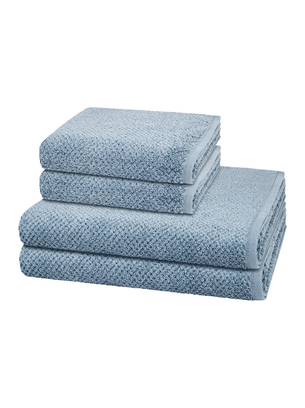 Thumbnail - Cawö Handtuchset 2-teilig Damen Baumwolle blau, ONE SIZE