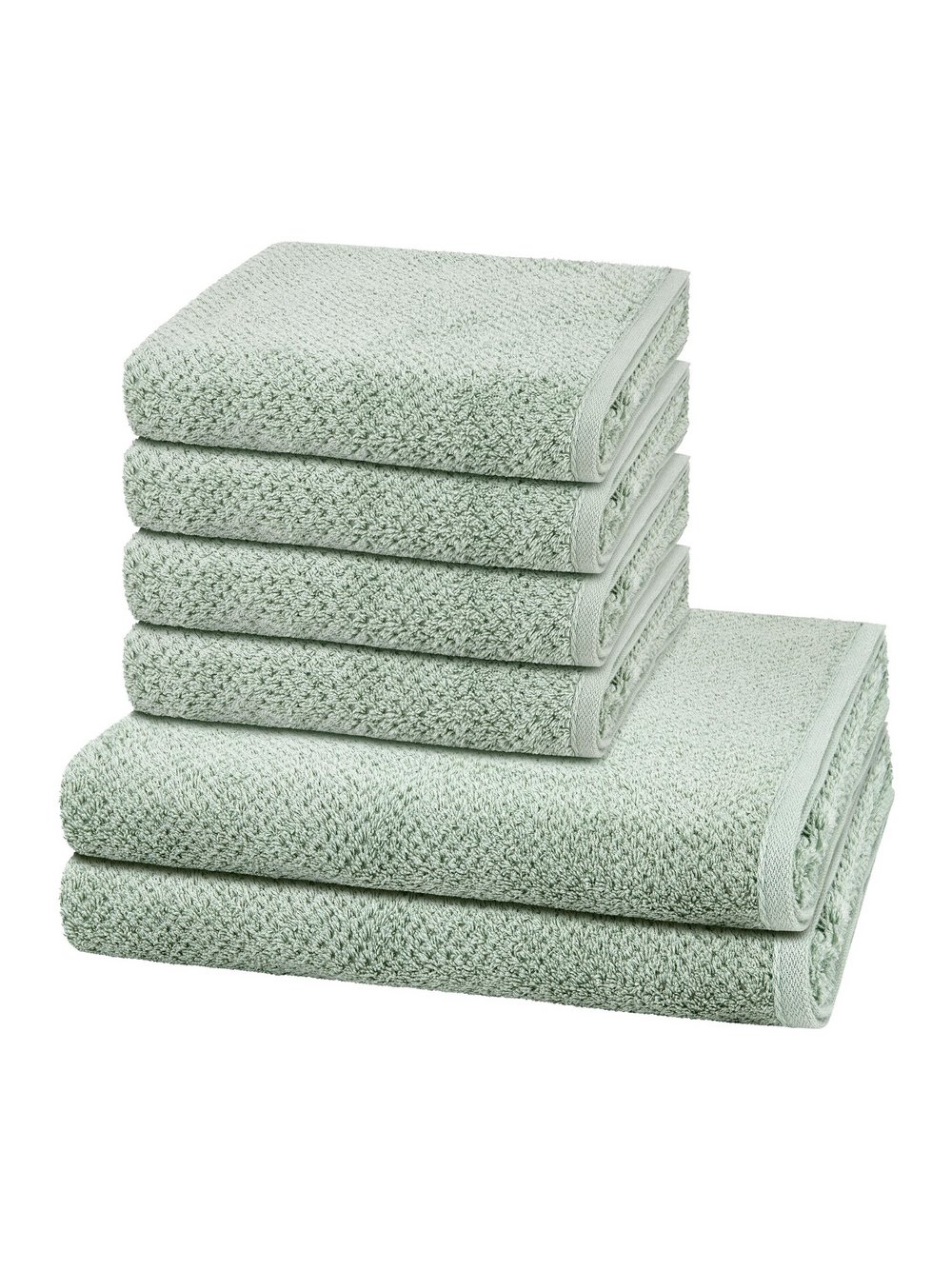 Thumbnail - Cawö Handtuchset 6-teilig Damen Baumwolle grün, ONE SIZE