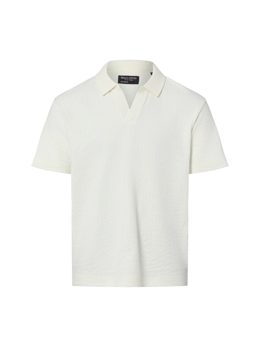 Thumbnail - Marc O'Polo Poloshirt Herren Baumwolle (100%) weiß strukturiert, XXL