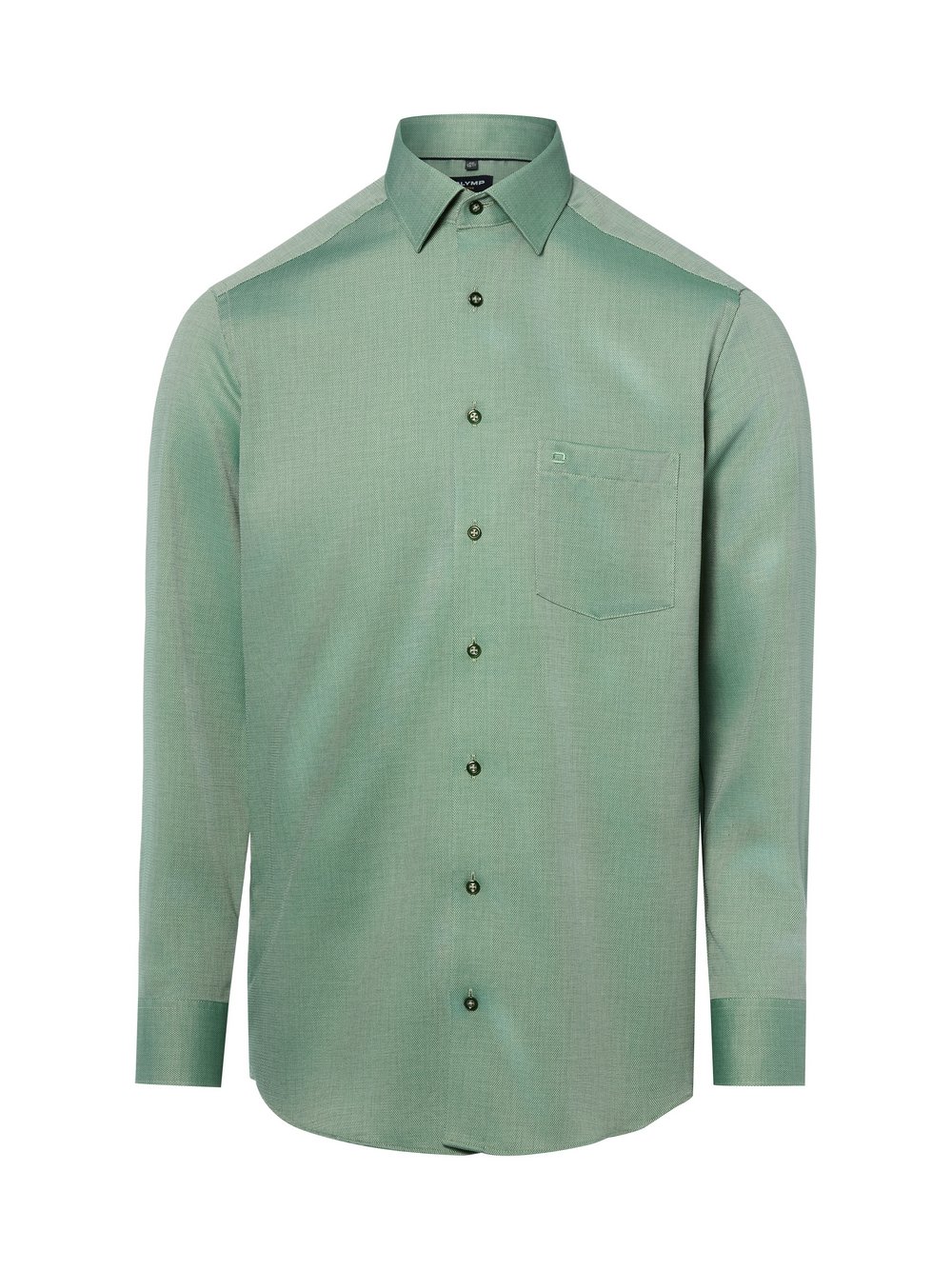 Thumbnail - OLYMP Luxor modern fit Hemd Herren Baumwolle (100%) grün strukturiert, 40