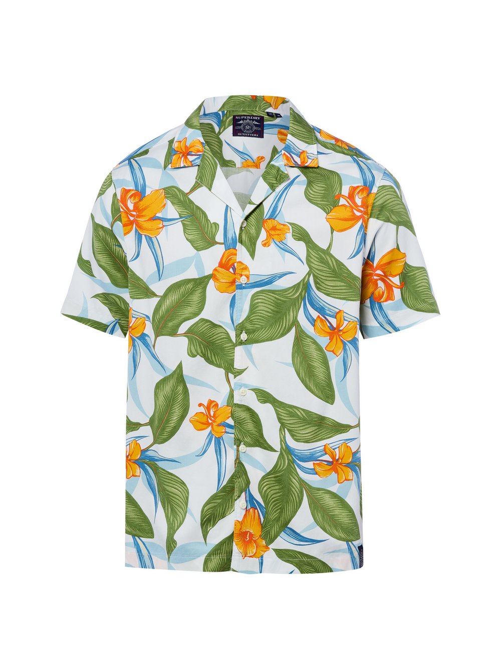 Superdry Kurzarmhemd Herren Regular Fit Modal mehrfarbig gemustert, M