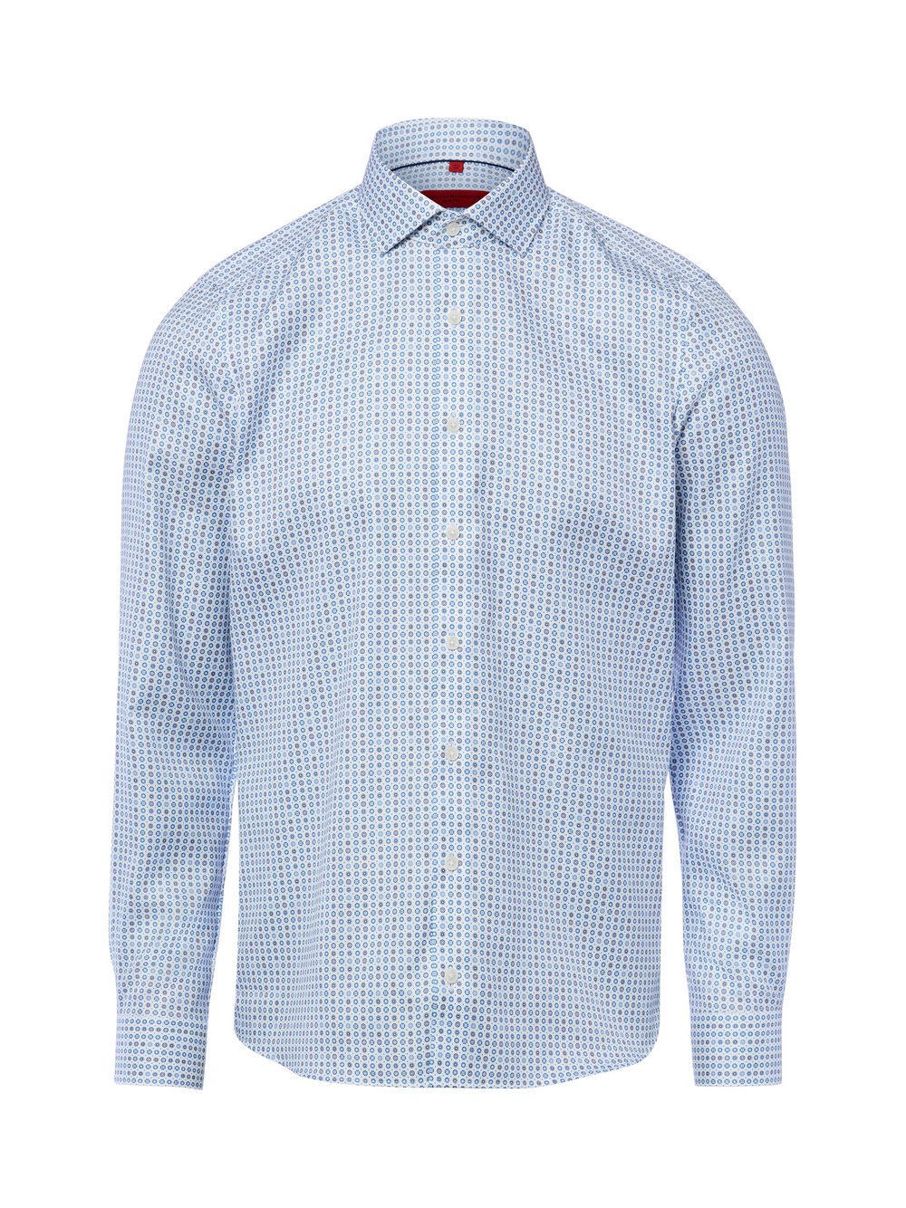 Finshley & Harding Businesshemd Herren Slim Fit Baumwolle (100%) blau gemustert, 42