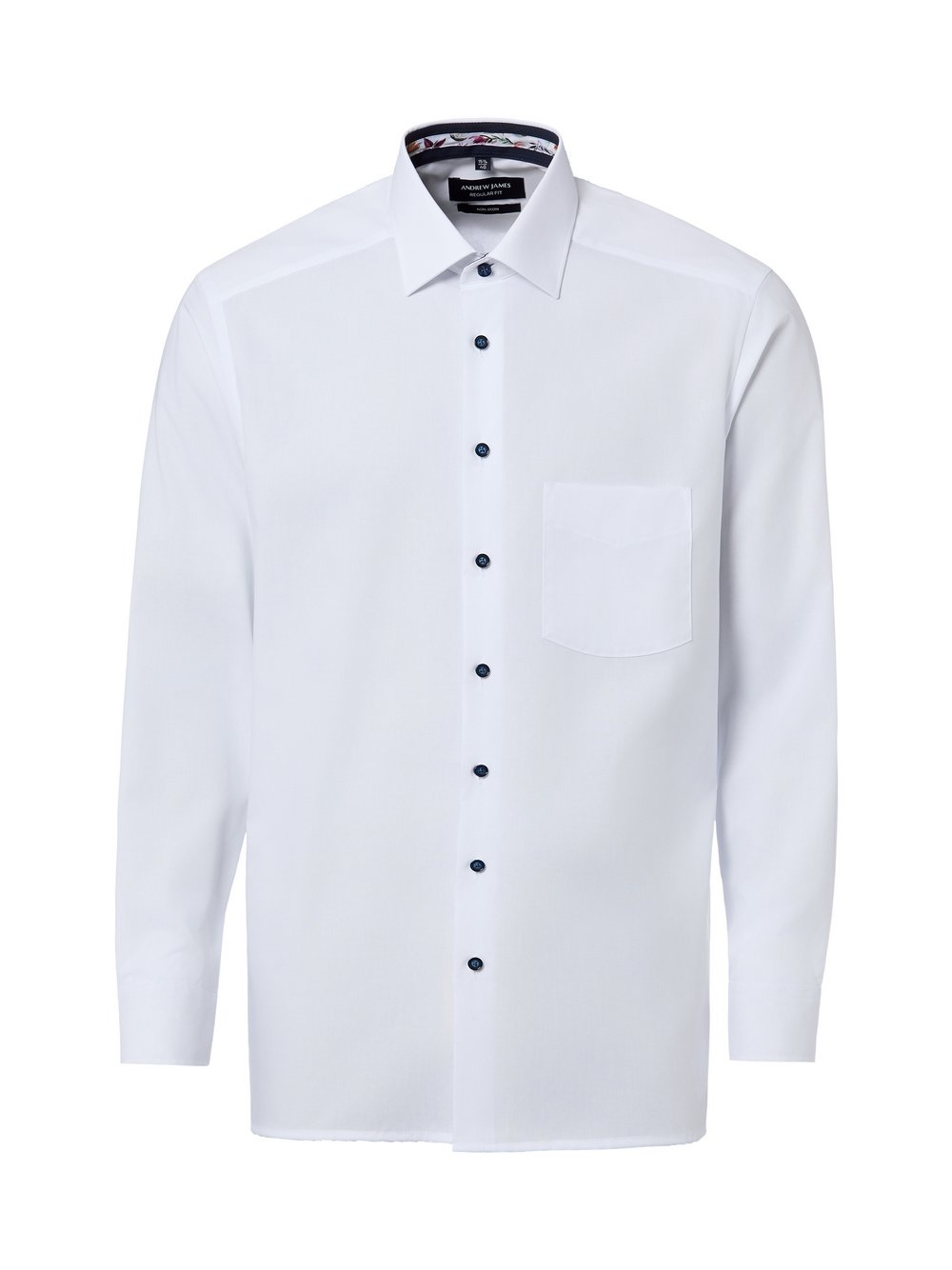 Andrew James Businesshemd Herren Regular Fit Baumwolle (100%) weiß, 43