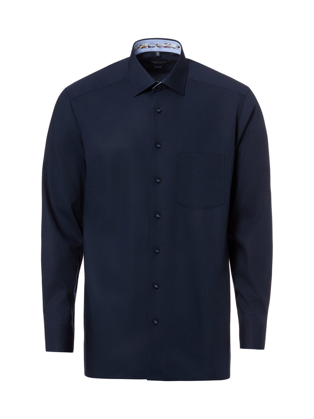 Andrew James Businesshemd Herren Regular Fit Baumwolle (100%) blau, 39