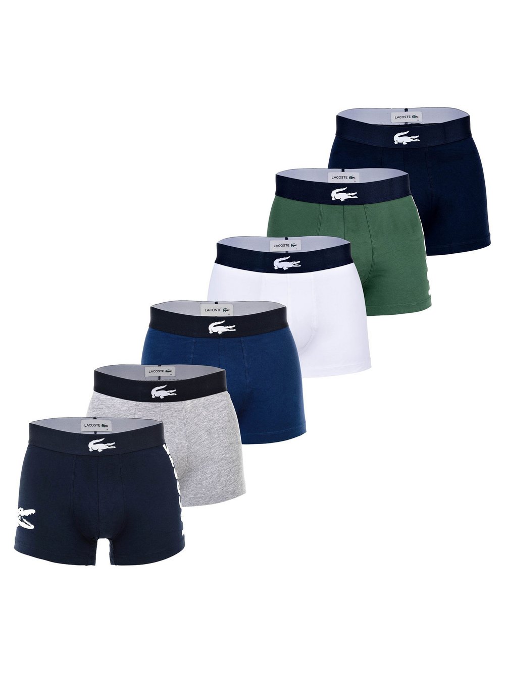 Lacoste Boxershort 6er Pack Herren Baumwolle mehrfarbig gemustert, XXL