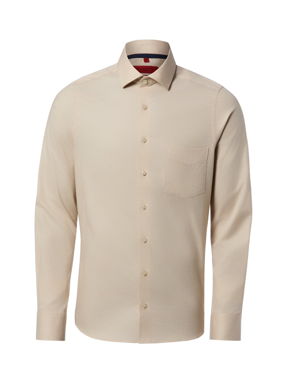 Finshley & Harding Businesshemd Herren Slim Fit Baumwolle (100%) beige gestreift, 37