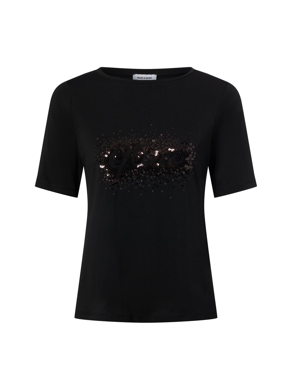 More & More T-Shirt Damen Baumwolle schwarz, 44