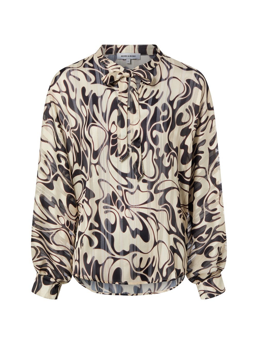 More & More Schluppenbluse Damen mehrfarbig gemustert, 42