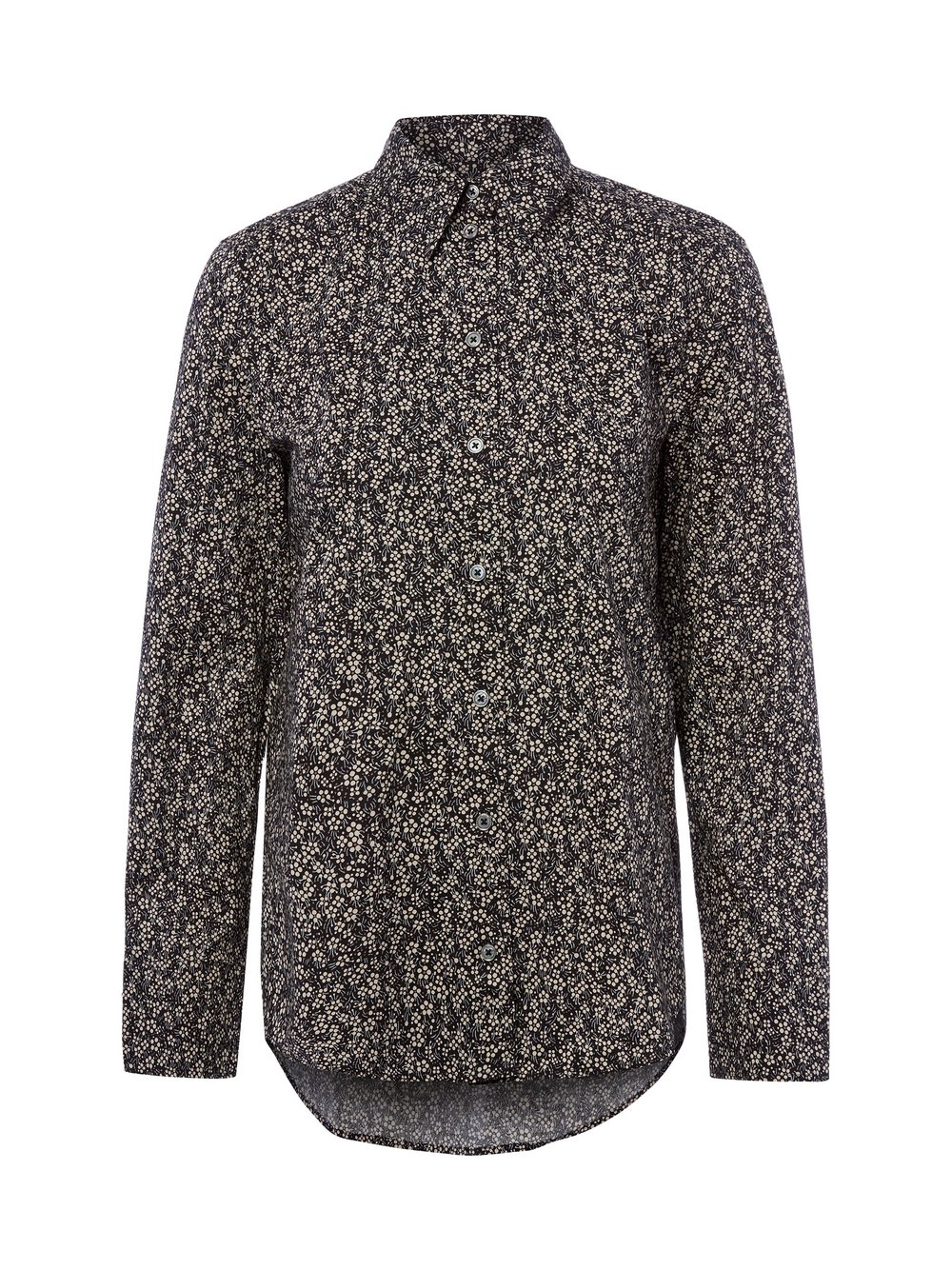 Thumbnail - Marc O'Polo Hemdbluse Damen Baumwolle (100%) schwarz gemustert, 42