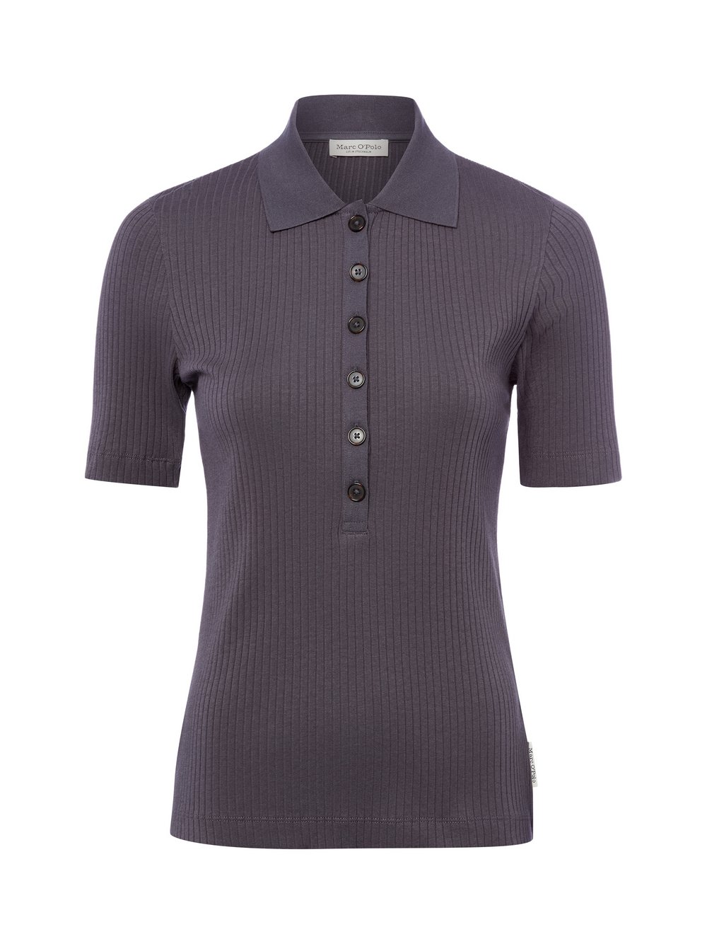Thumbnail - Marc O'Polo Poloshirt Damen Baumwolle grau, S