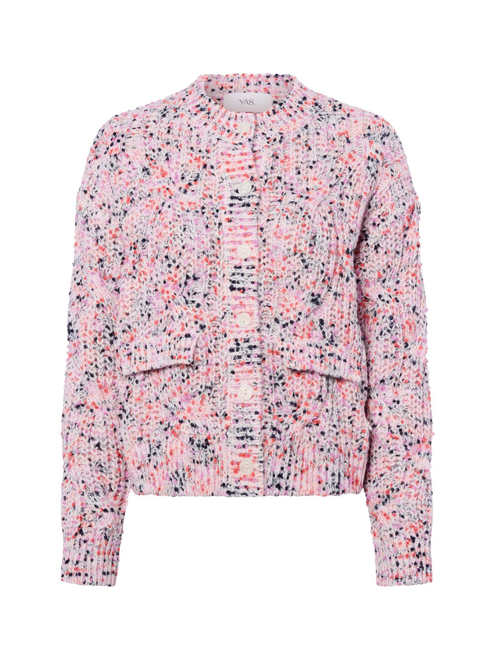 Y.A.S Strickjacke Damen rosa meliert, 36