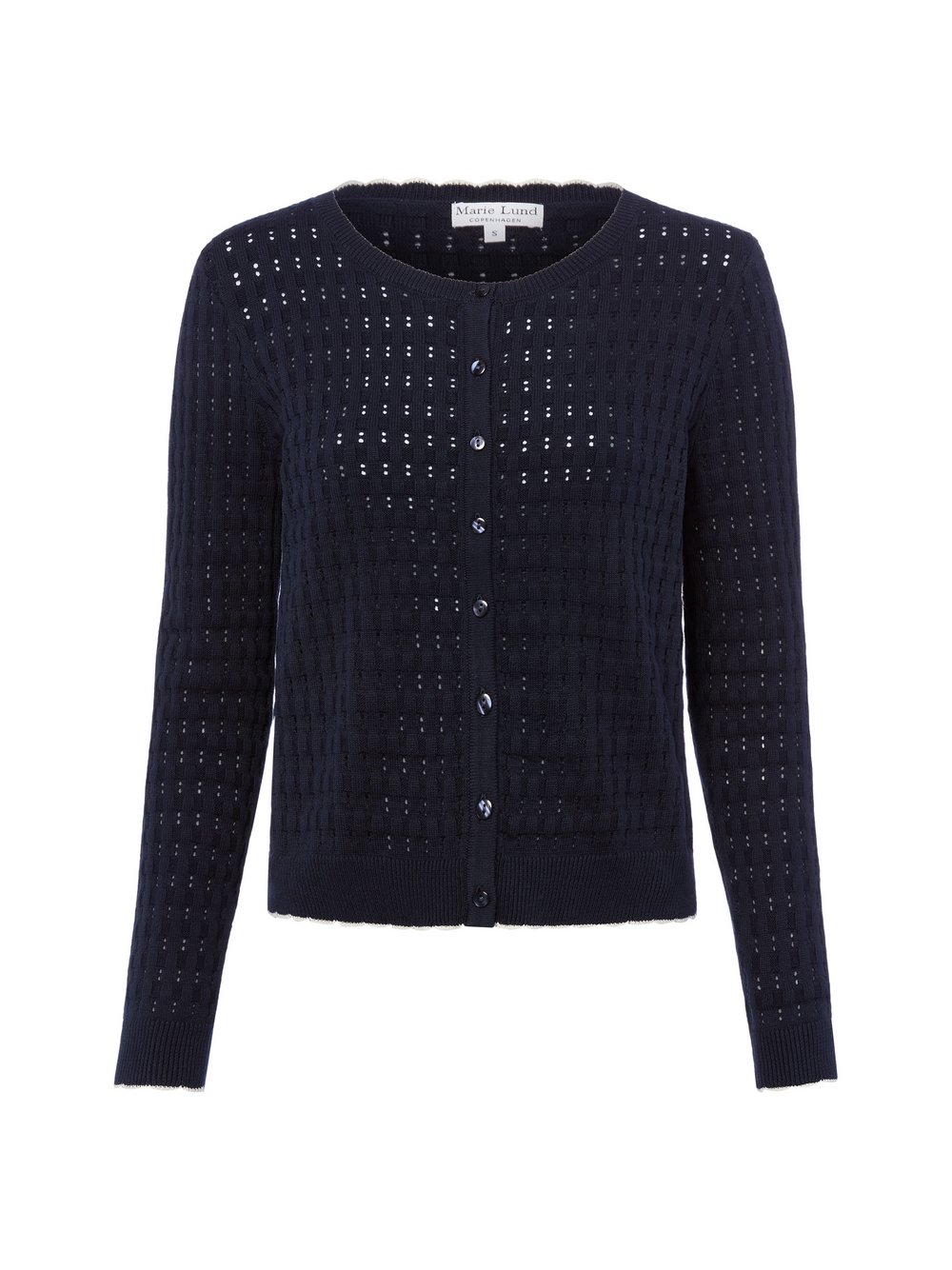 Marie Lund Strickjacke Damen Baumwolle (100%) blau, S