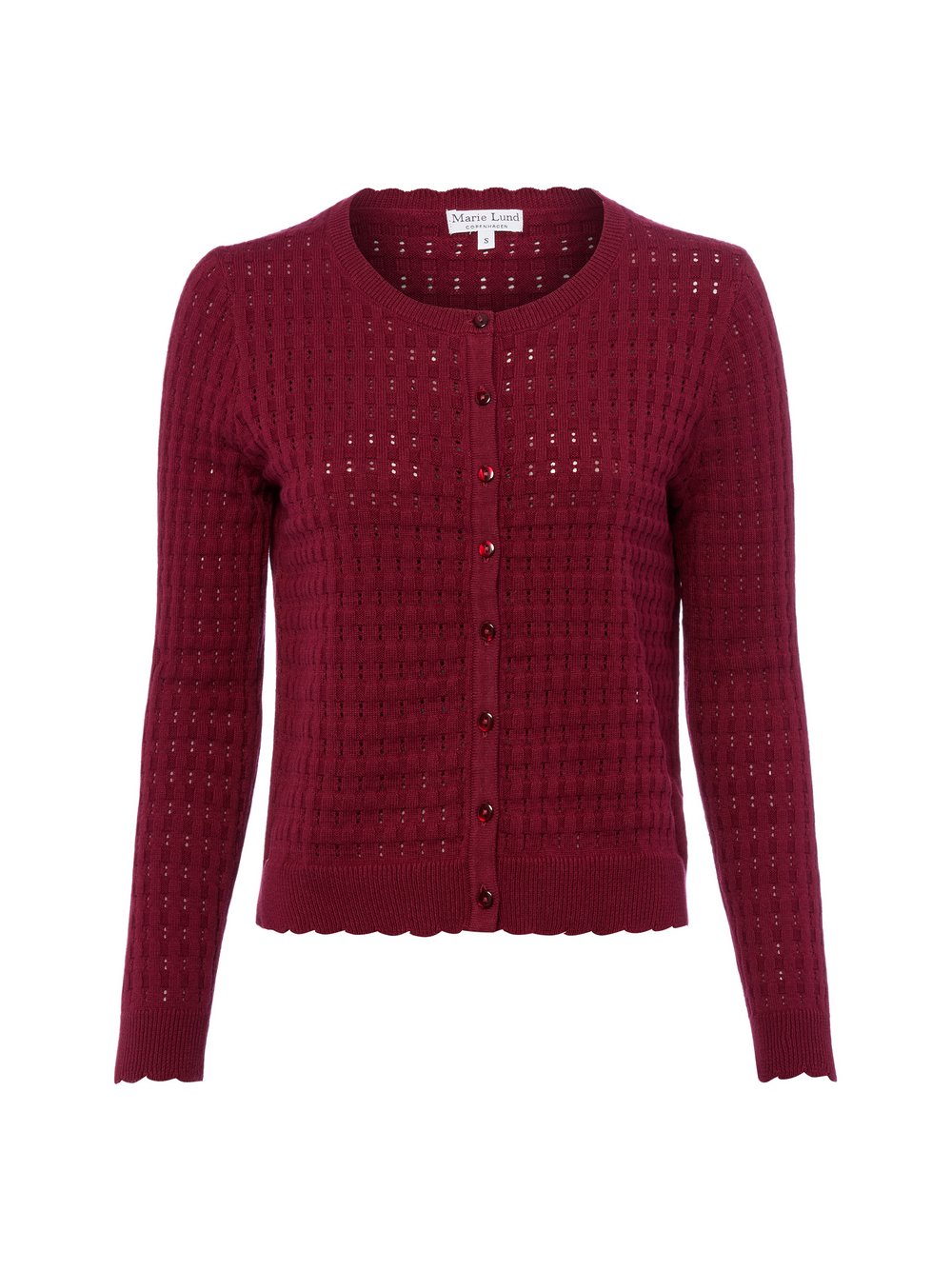 Marie Lund Strickjacke Damen Baumwolle (100%) rot, L