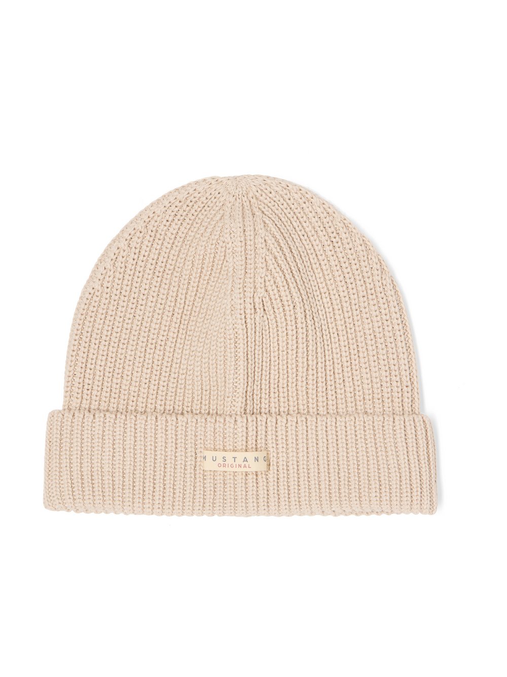 Thumbnail - Mustang Beanie Herren Baumwolle beige, ONE SIZE