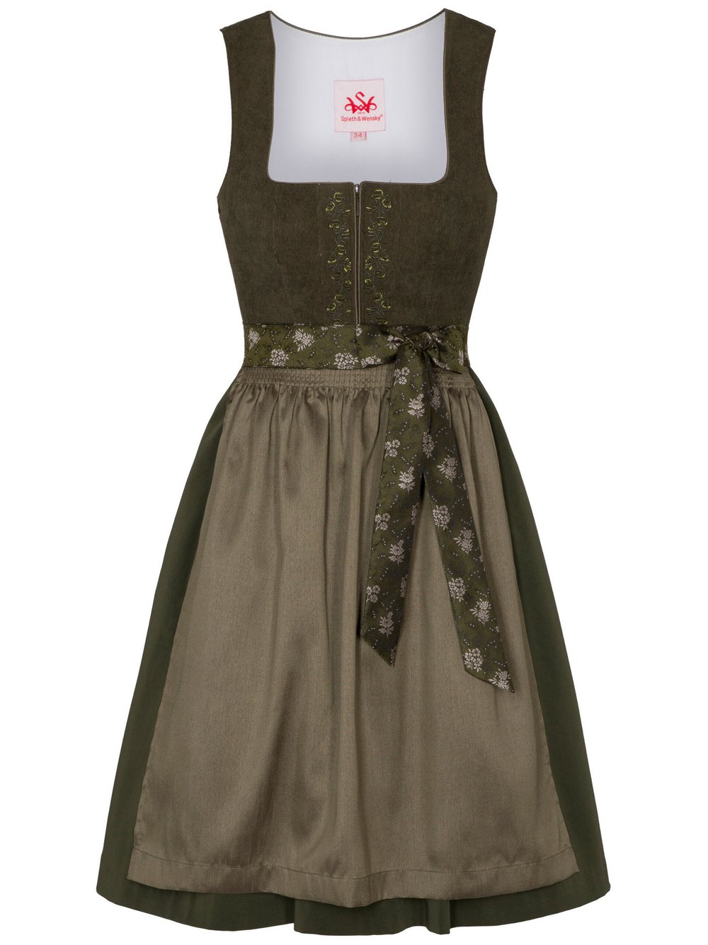 Thumbnail - Spieth & Wenksy Dirndl Damen grün gemustert, 44