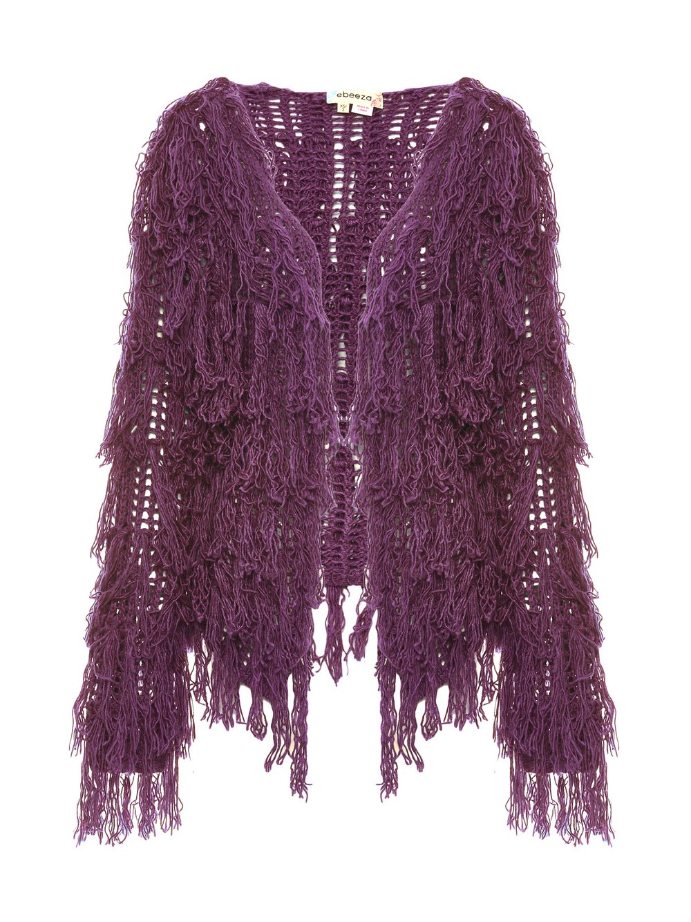 VAN GRAAF Mymo Damen Lila Strickjacke Groß