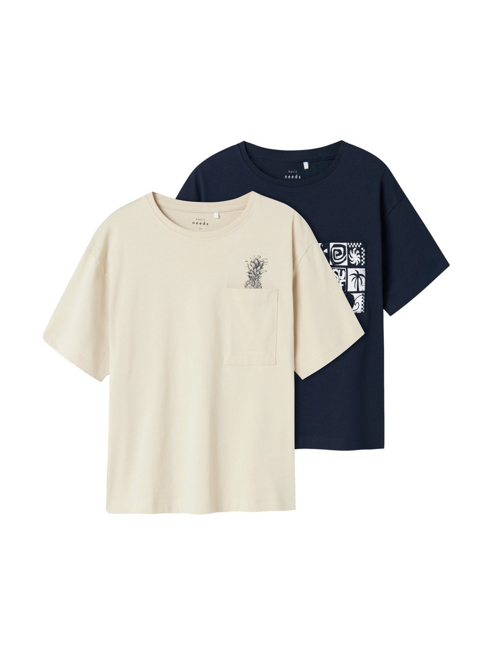 name it T-Shirt Jungen Baumwolle blau bedruckt, 146