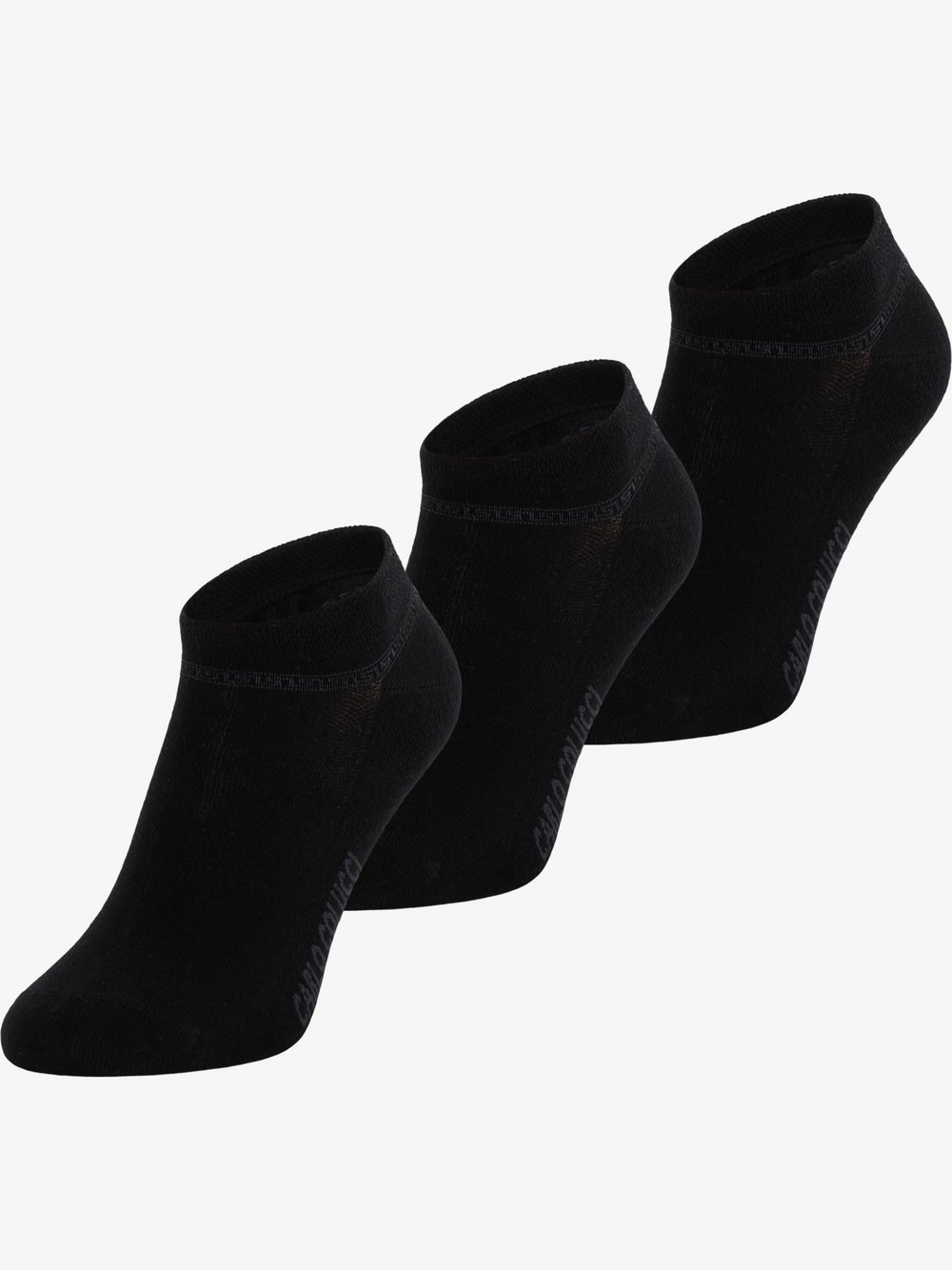 Carlo Colucci Sneakersocken  Herren Baumwolle schwarz, 35-38