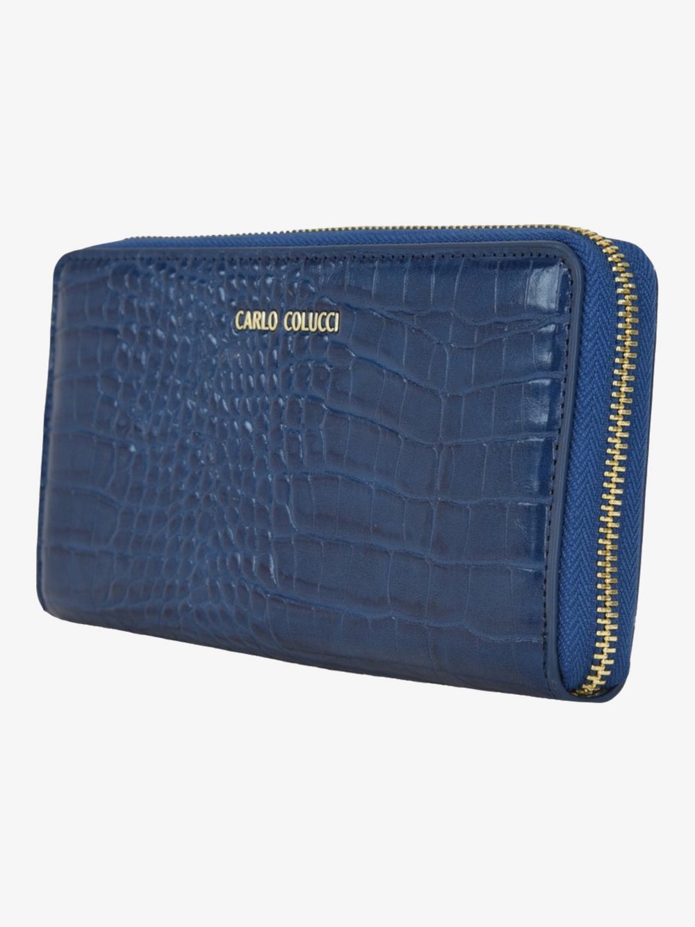 Thumbnail - Carlo Colucci Geldbörse  Damen blau strukturiert, ONE SIZE