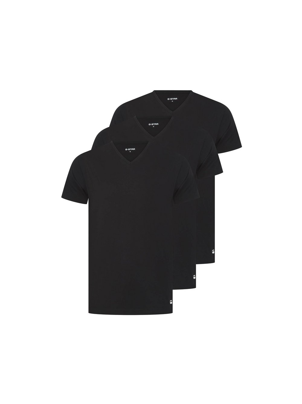 G-Star RAW T-Shirt 3er Pack Herren Baumwolle schwarz, L