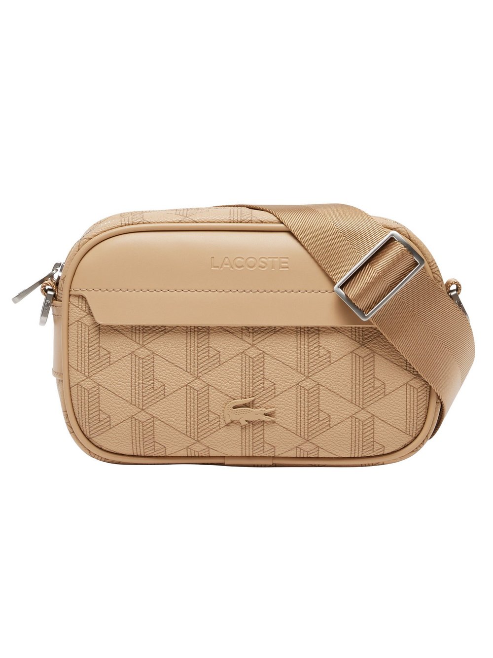 Lacoste Umhängetasche Herren beige gemustert, ONE SIZE